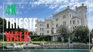 【4K】 Italy Trieste Walk - Miramare Castle with Nature Sounds