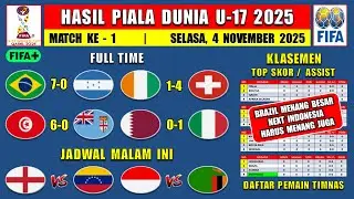 Hasil Piala Dunia U17 - BRAZIL vs HONDURAS - Klasemen Piala Dunia U17 2025