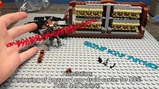 Unboxing of Amazon, Lego droid carrier! Is it worth $35? #lego #legostarwars #unboxing #review