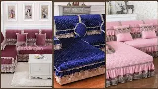 Most beautiful L shape sofa covers & back covers design ideas