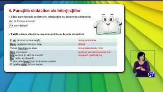 TeleŞcoala: Limba şi literatura română clasa a VIII-a – Interjecţia (@TVR2)