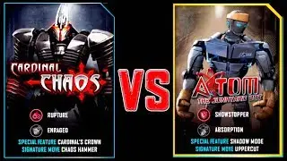 REAL STEEL WRB Cardinal Chaos VS ATOM New Robots UPDATE (Живая сталь)