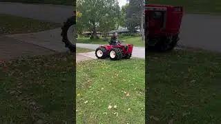Grandson on the big 4x4 Wheel Horse #gardentractor  #custom4x4gardentractor #wheelhorse #4x4tractor