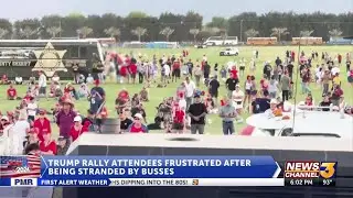 Trump rally attendees express frustration after being stranded following Saturday's event