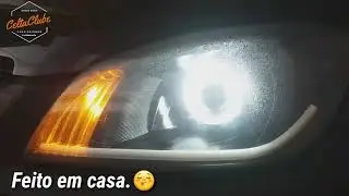 CELTA COM PROJETOR E BARRA DE LED FEITO EM CASA
