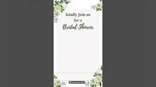 Bridal Shower Invitation Card #weddinginvitation #bridalshower #bridalshowerideas #bridalshowerdecor
