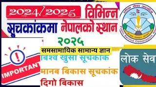 Important Index 2024/2025 | Index 2082 | Nepal In Global Index 2025 | सुचकाङ्कमा नेपाल
