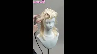 [Tutorial] DokiDoki Game Cosplay Wig Long Blond Hair Knight of Boreas Song of the Welkin Moon