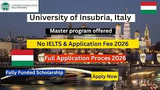 University of Insubria Italy Apply Online 2026 | No IELTS | How to apply for Italy Universities 2026
