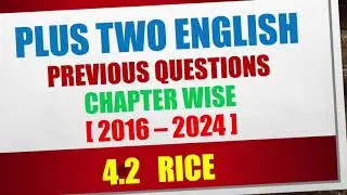 Rice poem Important Questions and Answers | Plus Two English #ricepoem