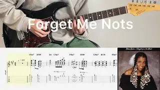 Patrice Rushen - Forget Me Nots (guitar cover with tabs & chords)