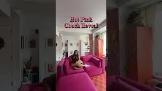 Hot Pink Couch Reveal 💓| Joybird Carin Modular Sofa in Berry #colorfuldecor #homedecor