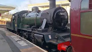 78022 BR Standard Class Steam Locomotive at Keighley Station.