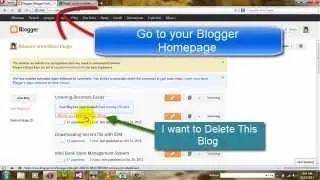Delete Blog From Blogger