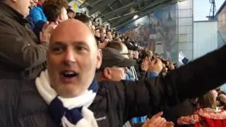 Falkirk FC vs Hibernian - Falkirk fans celebrate, 3-2, 13th May 2016