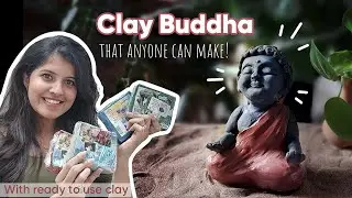 Easy DIY clay art | Tried Natural clay to make laughing buddha| #naturalclay #shadumati #claycraft