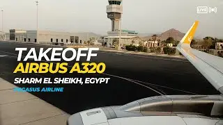 Beautiful AIRBUS A320 TAKEOFF from SHARM EL SHEIKH AIRPORT, EG (Sharm El Sheikh INTL. long runway