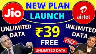 Airtel 4G Sim Per Free Unlimited 4G Data New Plan Jio 4G Unlimited Data Recharge Offer Sirf 39 Plan🔥