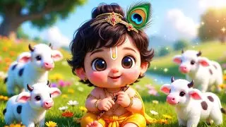 छोटी छोटी गैया | मेरा नटखट गोपाल | Cute Krishna Bhajan for Kids | 3D Animation#shorts #krishna 
