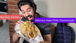 KILLER HALAL PHILLY CHEESESTEAK at Big Boys Kitchen l Halal Food Therapy