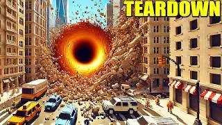 LANZO UN AGUJERO NEGRO CONTRA UNA CIUDAD - TEARDOWN | Gameplay Español