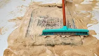 Vintage Rug Cleaning Reveals Hidden Treasure! #shorts