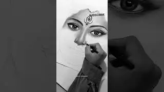 Durga Maa 😍😍 Realistic Drawing ❤️🌸 #art #durga #shorts #durgamaa #maadurga #drawing #shortsdrawing