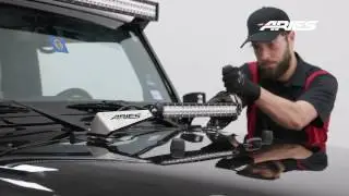 ARIES JEEP Install  Hood Light Mounting Bracket  on a JEEP Wrangler Unlimited   15912