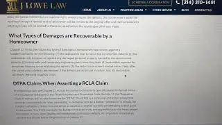 Damages Under the Texas Residential Construction Liability Act (RCLA)
