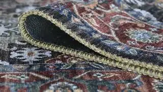 Baskili Multicolour Modern Persian & Oriental Living Room Rug