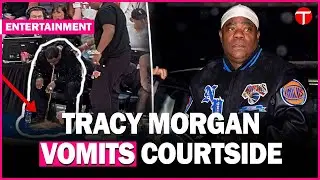 Comedian Tracy Morgan vomits courtside at Knicks-Heat game, delays play before being wheeled out