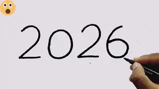 How To Draw Beautiful Pictures From Number 2026 In Just 10 Minutes | Step By Step Tutorial 