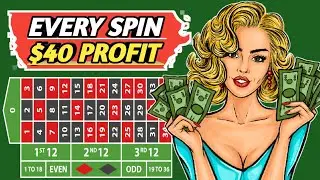EVERY SPIN $40 PROFIT!!! ROULETTE STRATEGY TO WIN / ROULETTE TRICKS #MONEY #CASINO #VIRAL