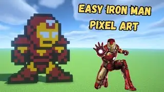 EASY Minecraft Iron Man Pixel Art Tutorial