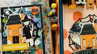 💜 Halloween project shares💜 October daily// embellishment books// Halloween papercrafts