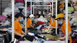 Sorting of Second-Hand Clothes in Chinese Factory | Used Clothing Sorting and Wholesale
