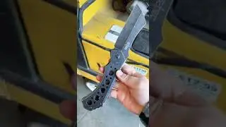 Stonewash Cleaver Folding Pocket Knife