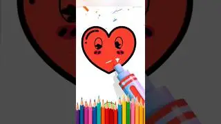 Easy Heart Drawing for Kids ❤️🎨 | Super Cute! #shorts,#easydrawing,@rmanime8530,#artforkids