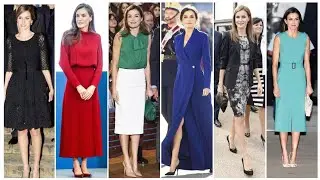 Queen Litizia of Spain in her Royal throughout the year Midi Style #beauty #fashion #trending 