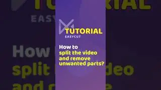 [Easy Cut] The 2nd. step to editing a Video --- remove parts