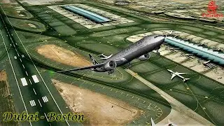 GeoFS Timelapse: Dubai - Boston | Technology and Aviation