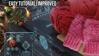 Crochet fingerless gloves ❄️| for absolute beginners|crochet|cute