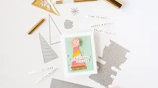 Carissa Crafts Live - Essentials By Ellen Party Hat Birthday Card!