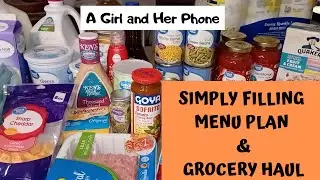 Simply Filling Menu Plan & Grocery Haul