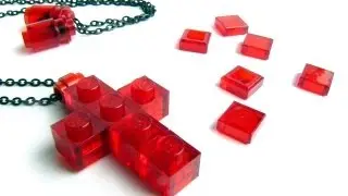 Handmade Lego&reg; Jewelry Cross Necklace Version 1.1