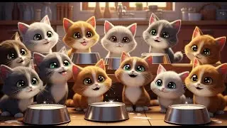 Ten Little Kittens Drinking Milk 🐱🥛 | Counting and Numbers for Kids | Fun Learning Video