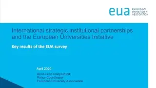 International strategic institutional partnerships and the European Universities Initiative