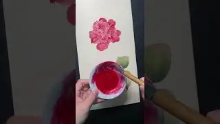 Complete Painting on Roses in Chinese Brush Painting