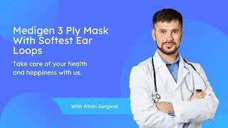Medigen 3 ply disposable face mask