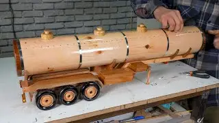 Kenworth W900LX out of wood - Model Cars